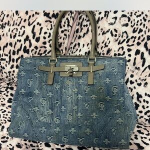 Guess Blue and Gray Tote Bag